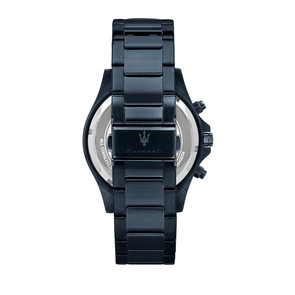 Maserati SFIDA Chronograph Blue Dial Blue Steel Strap Watch For Men - R8873640023