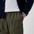 Armani Exchange Hampton Chronograph Rose Gold Dial Blue Silicone Strap Watch For Men - AX1730