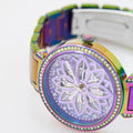 Guess Lily Analog Purple Dial Purple Steel Strap Watch For Women - GW0528L4