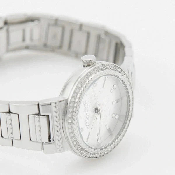 Just Cavalli Donna Glam Silver Dial Silver Steel Strap Watch for Women - RC5L098M0015