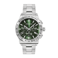 Salvatore Ferragamo 1927 Chrono Green Dial Silver Steel Strap Watch for Men - SFKZ00423