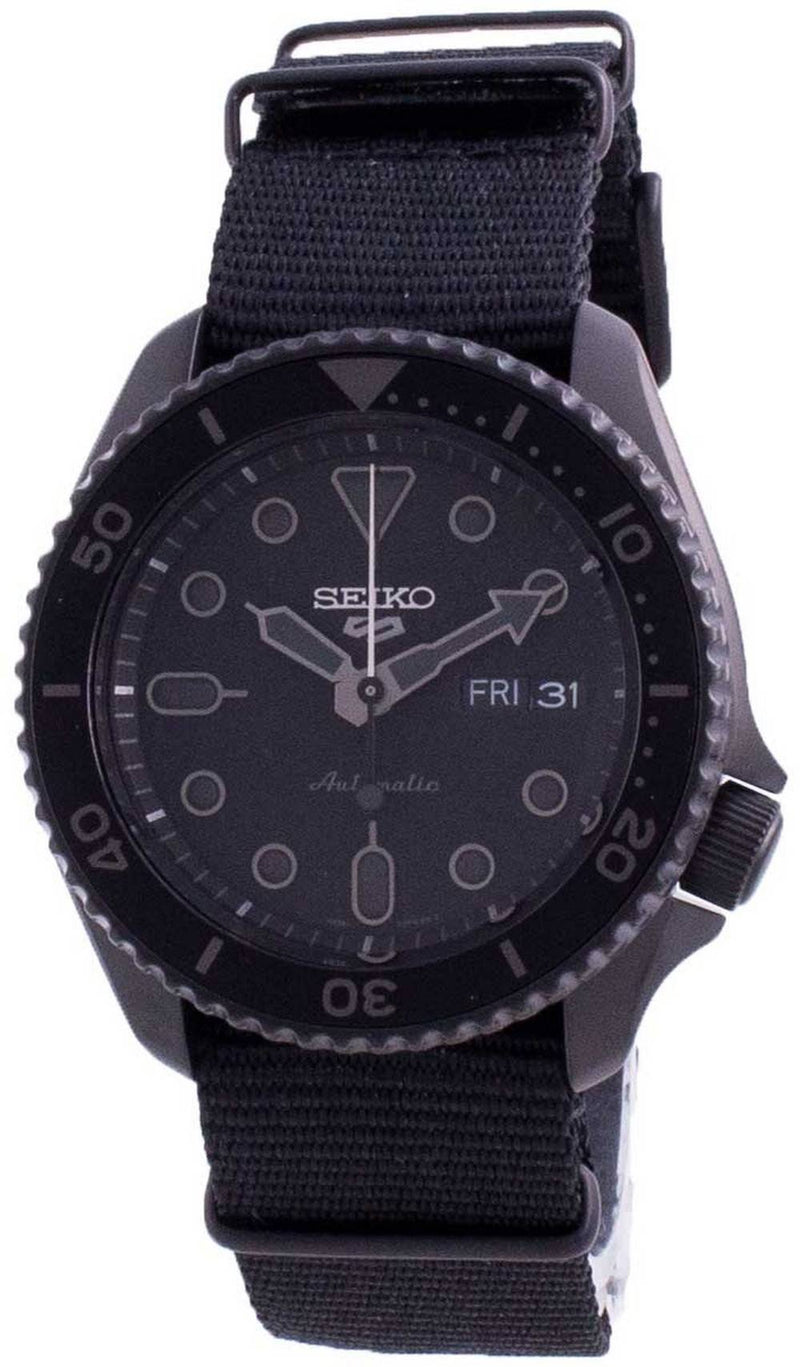 Seiko 5 Sports Automatic Black Dial Black NATO Strap Watch For Men - SRPD79K1
