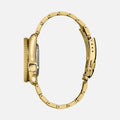 Seiko 5 Sports Automatic Black Dial Gold Steel Strap Watch For Men - SRPK18