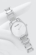 Calvin Klein Dainty Diamonds Silver Dial Sliver Steel Strap Watch for Women - K7L2314T