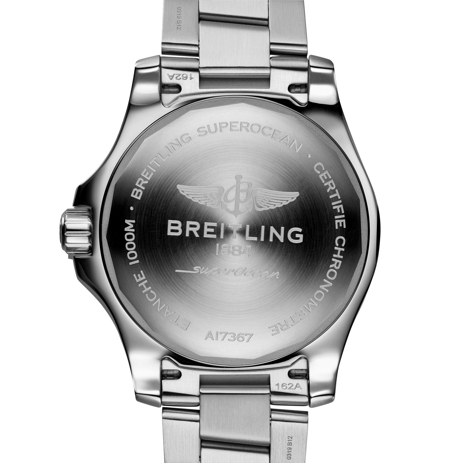 Breitling Superocean Automatic 44mm Yellow Dial Silver Steel Strap Watch for Men - A17375211/1A1