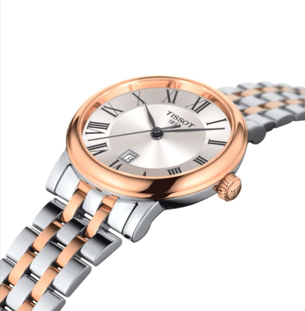 Tissot Carson Premium White Dial Two Tone Steel Strap Watch For Men - T122.410.22.033.00