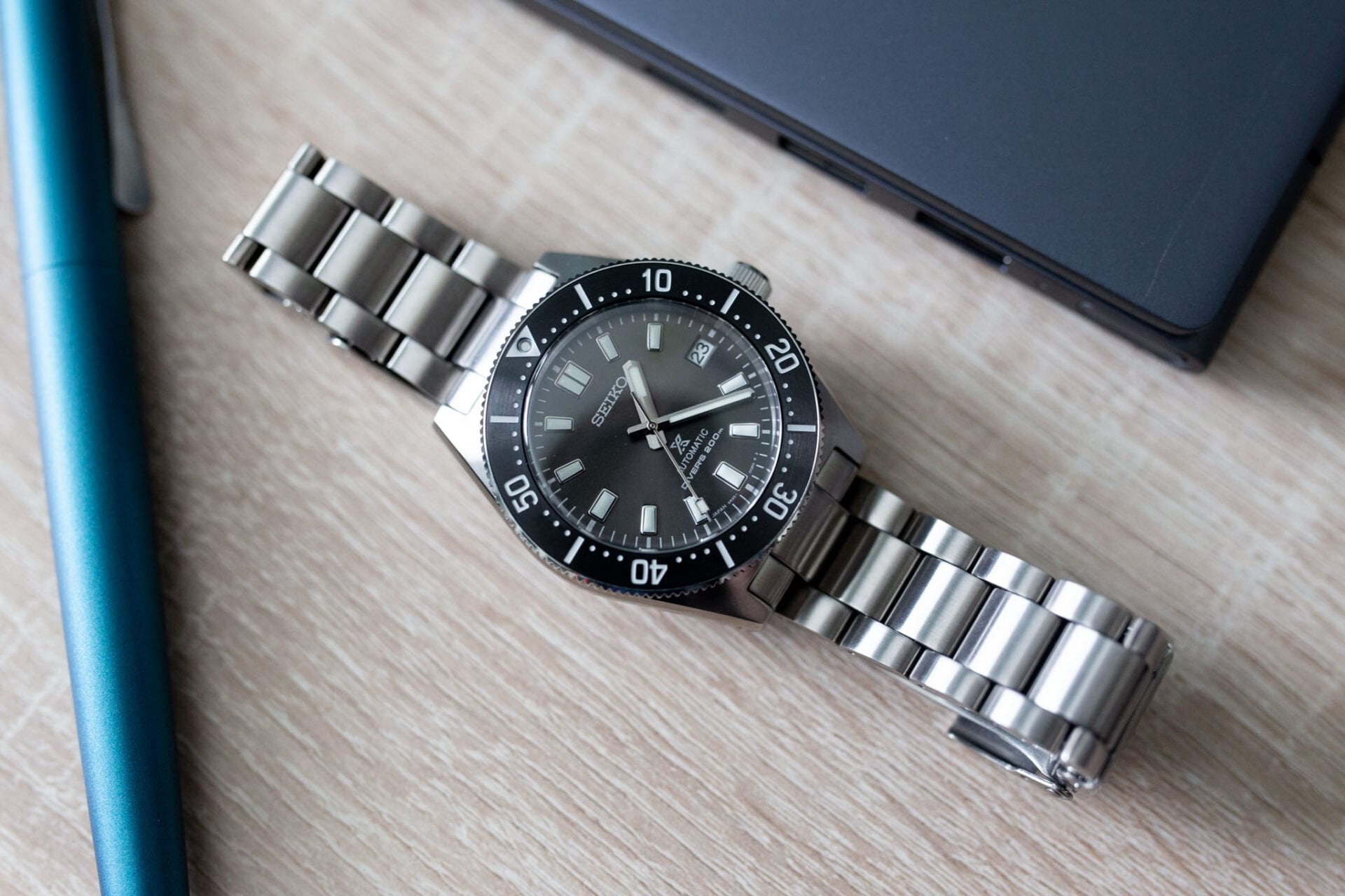 Seiko Prospex 1965 Modern Re Interpretation Automatic Black Dial Silver Steel Strap Watch For Men - SPB143J1