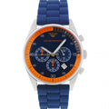 Emporio Armani Chronograph Blue Dial Blue Rubber Strap Watch For Men - AR5864