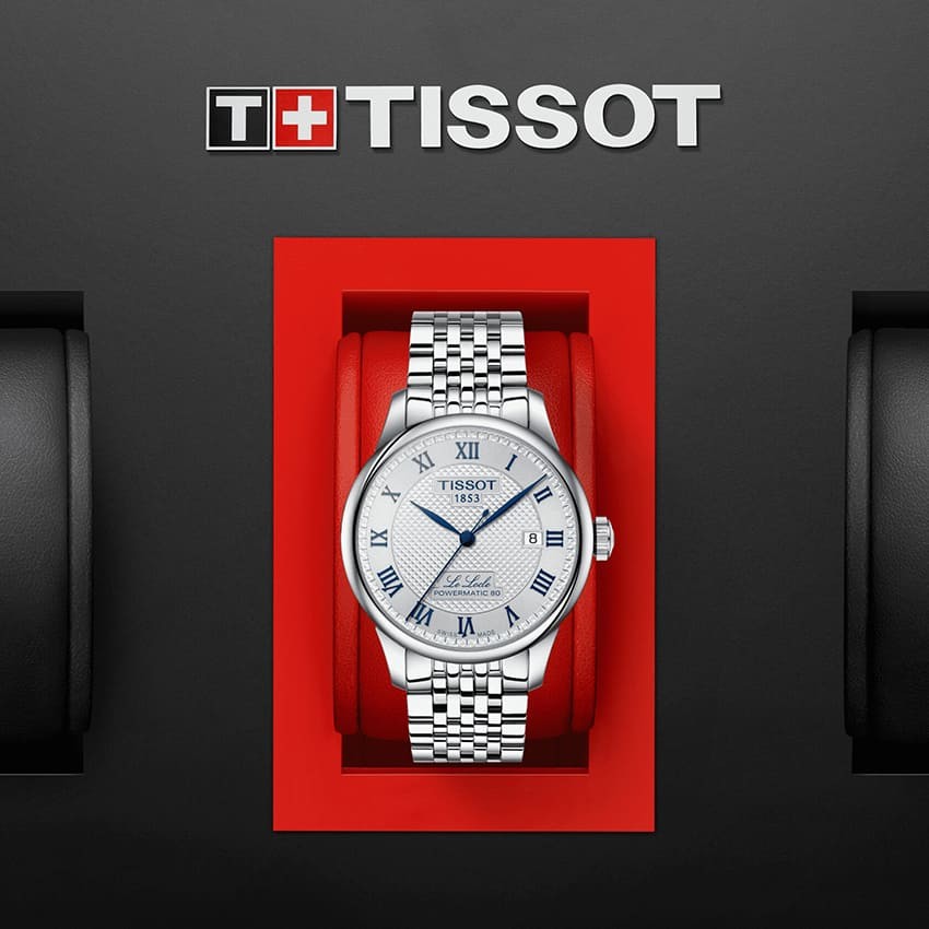 Tissot Le Locle Powermatic 80 Silver Dial Silver Steel Strap Watch for Men - T006.407.11.033.03