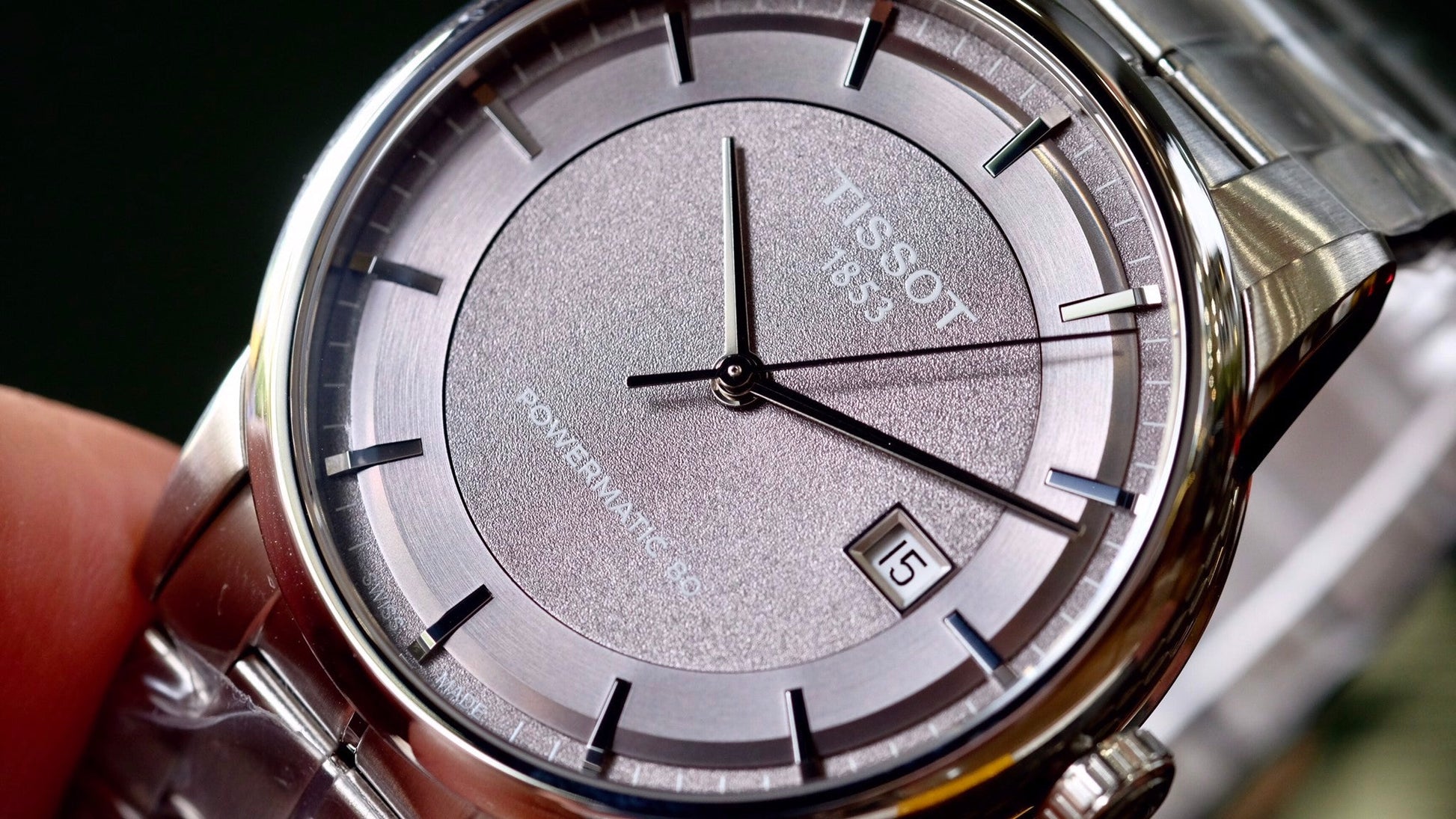 Tissot Luxury Powermatic 80 Grey Dial Silver Steel Strap Watch for Men - T086.407.11.061.00