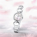 Tissot T Trend Flamingo Mother of Pearl Dial Silver Steel Strap Watch for Women - T094.210.11.116.00