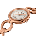 Tissot T Lady Flamingo Mother of Pearl Dial Rose Gold Steel Strap Watch for Women - T094.210.33.116.01