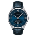 Tissot Chemin Des Tourelles Powermatic 80 Blue Dial Blue Leather Strap Watch for Men - T099.407.16.048.00