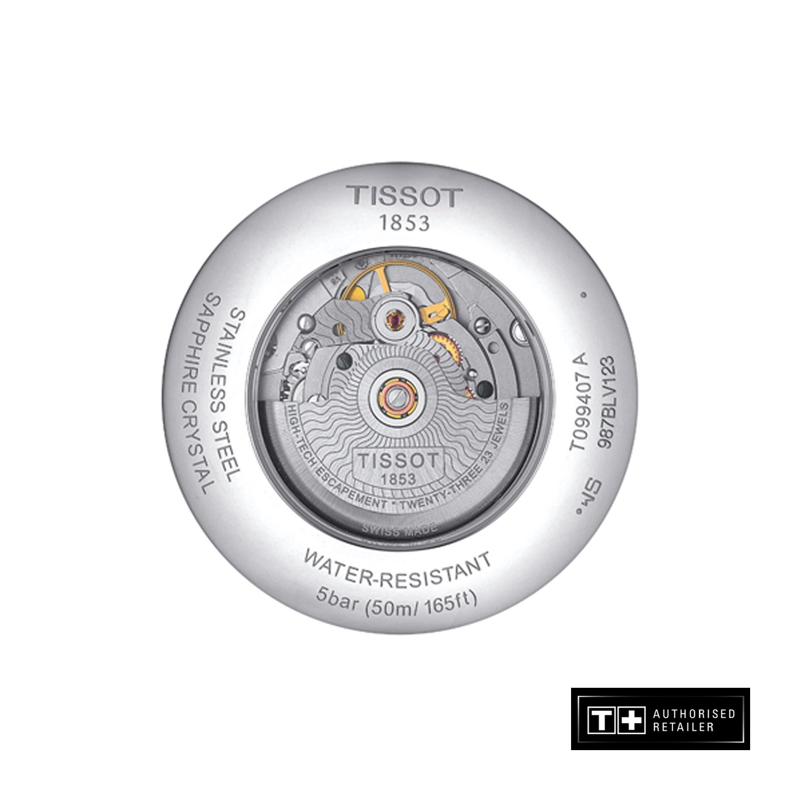 Tissot Chemin Des Tourelles Powermatic 80 Silver Dial Two Tone Steel Strap Watch For Men - T099.407.22.037.00