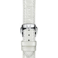 Tissot Chemin Des Tourelles Powermatic 80 Lady White Dial White Leather Strap Watch For Women - T099.207.16.116.00
