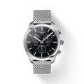 Tissot PR 100 Chronograph Black Dial Silver Mesh Bracelet Watch For Men - T101.417.11.051.01
