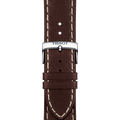 Tissot PR 100 Sport Quartz Chronograph Silver Dial Brown Leather Strap Watch For Men - T101.617.16.031.00