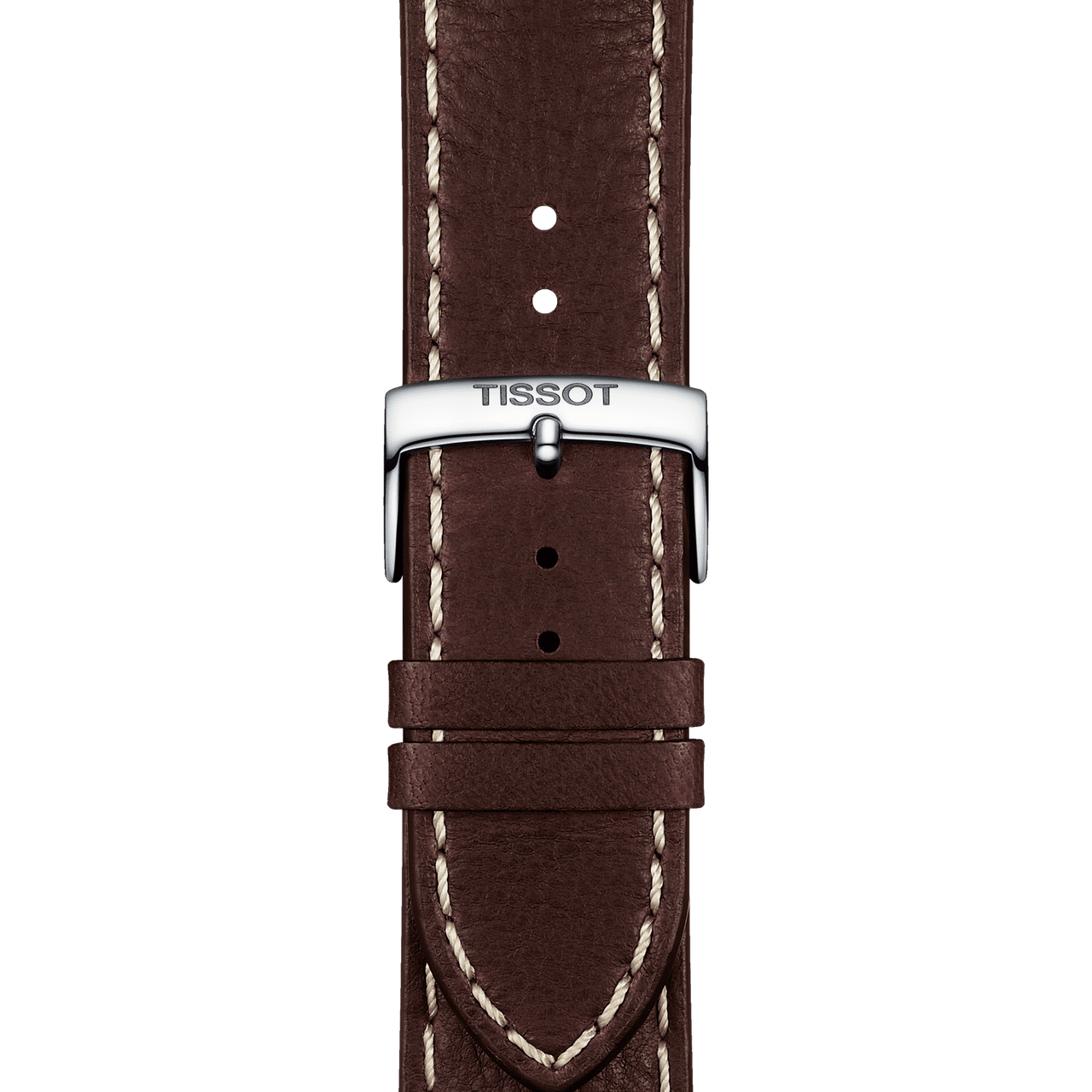 Tissot PR 100 Sport Quartz Chronograph Silver Dial Brown Leather Strap Watch For Men - T101.617.16.031.00