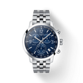 Tissot PRC 200 Chronograph Quartz Blue Dial Silver Steel Strap Watch For Men - T114.417.11.047.00