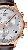 Tissot Chrono XL Classic Silver Dial Brown Leather Strap Watch For Men - T116.617.36.037.00