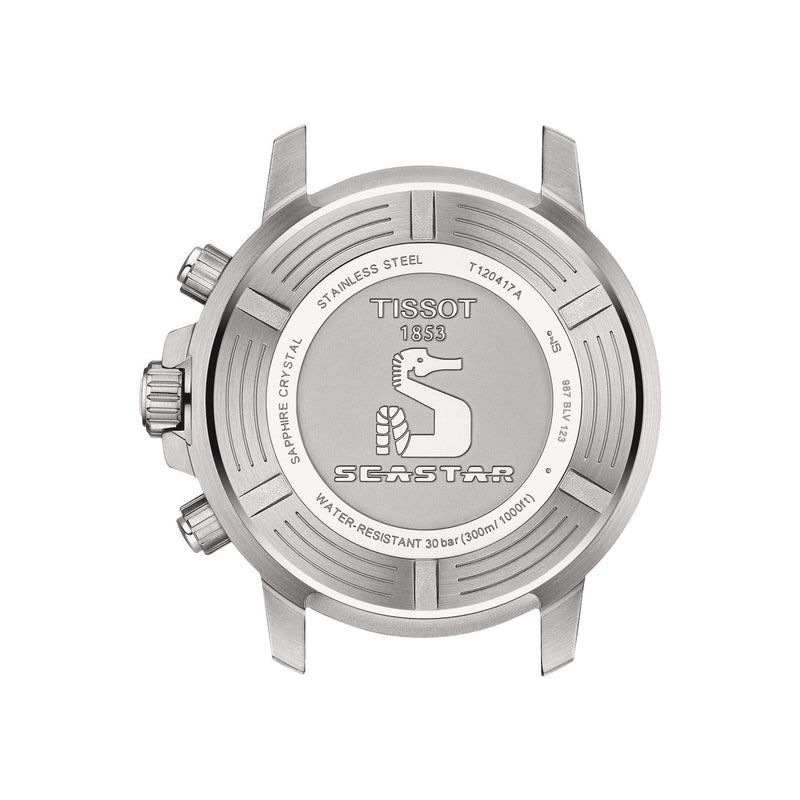 Tissot Seastar 1000 Chronograph Blue Dial Silver Steel Strap Watch For Men - T120.417.11.041.03