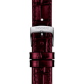 Tissot Carson Premium Lady Maroon Dial Maroon Leather Strap Watch For Women - T122.210.16.373.00
