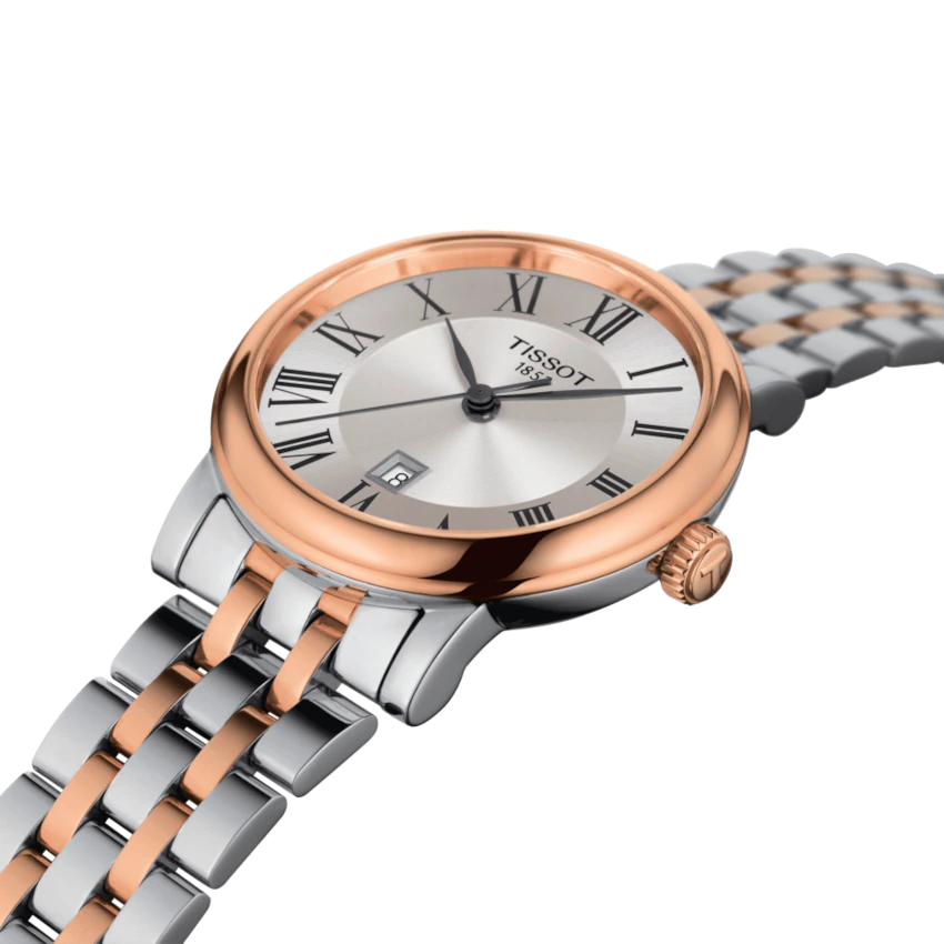 Tissot Carson Premium Lady Silver Dial Two Tone Steel Strap Watch For Women - T122.210.22.033.01