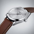 Tissot Gentleman Powermatic 80 Silicium Silver Dial Brown Leather Strap Watch For Men - T127.407.16.031.00
