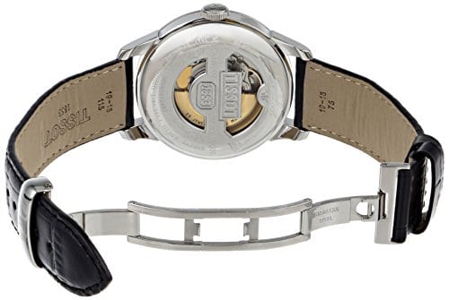 Tissot T Classic Le Locle Automatic Black Dial Black Leather Strap Watch For Men - T41.1.423.53