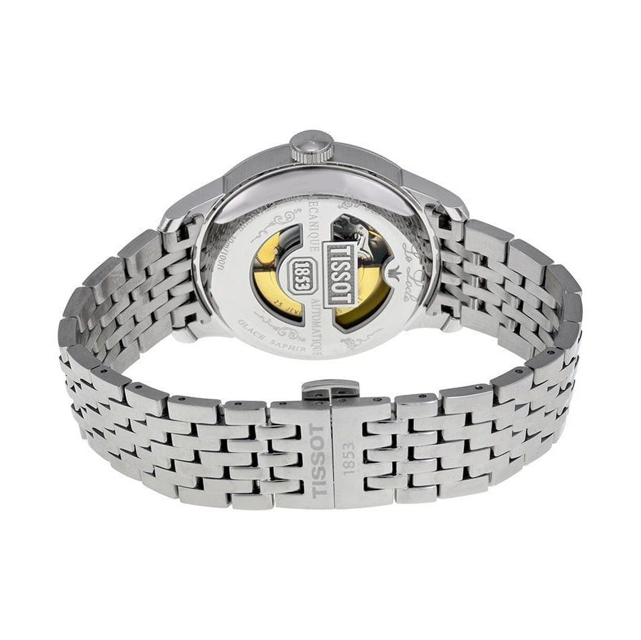 Tissot T Classic Le Locle Automatic White Dial Silver Steel Strap Watch For Men - T41.1.483.33