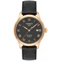 Tissot T Classic Le Locle Automatic Black Dial Black Leather Strap Watch For Men - T41.5.423.53