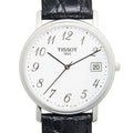 Tissot T Classic Desire White Dial Black Leather Strap Watch For Men - T52.1.421.12