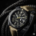 Tag Heuer Aquaracer 300 Calibre 5 Automatic Black Dial Brown Nylon Strap Watch for Men - WAY208C.FC6383