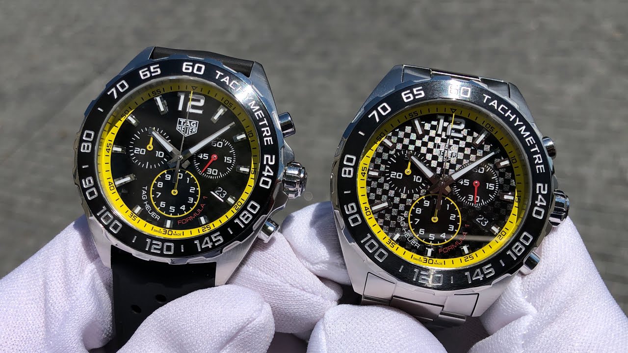 Tag Heuer Formula 1 Chronograph Black Dial Black Rubber Strap Watch for Men - CAZ101AC.FT8024