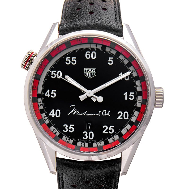 Tag Heuer Carrera Muhammad Ali Black Dial Watch for Men - WAR2A11.FC6337