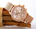 Tommy Hilfiger Blake Chronograph Rose Gold Dial Rose Gold Mesh Bracelet Watch For Women - 1781907