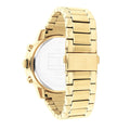 Tommy Hilfiger Troy Chronograph Black Dial Gold Steel Strap Watch For Men - 1792109