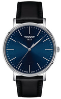 Tissot Everytime Gent Blue Dial Black Leather Strap Watch for Men - T143.410.16.041.00