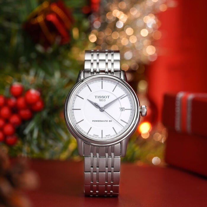 Tissot Carson Powermatic 80 Silver Dial Silver Steel Strap Watch For Men - T085.407.11.011.00