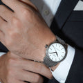 Tissot Carson Powermatic 80 Silver Dial Silver Steel Strap Watch For Men - T085.407.11.011.00