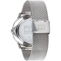 Tommy Hilfiger Hunter Quartz Black Dial Silver Steel Strap Watch for Men - 1791610