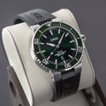 Oris Aquis Date Green Dial Black Rubber Strap Watch for Men - 0173377304157-0742464EB