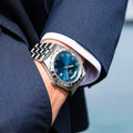 Tudor Royal Automatic Blue Dial Silver Steel Strap Watch for Men - M28600-0005