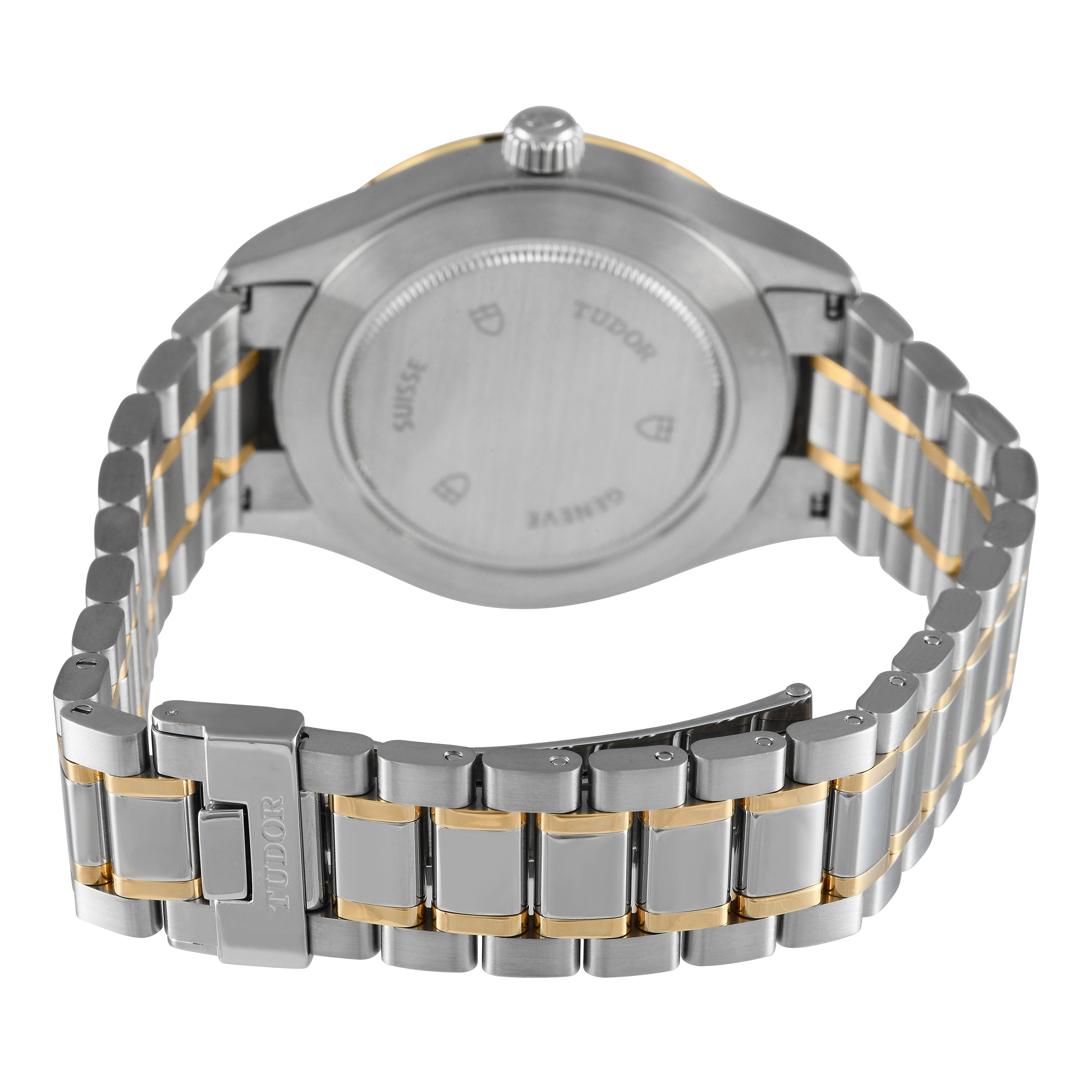 Tudor Style Automatic Gold Dial Two Tone Steel Strap Watch for Men - M12713-0001