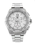 Tag Heuer Aquaracer White Dial Silver Steel Strap Watch for Men - CAY1111.BA0927