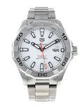 Tag Heuer Aquaracer Calibre 5 Automatic White Dial Silver Steel Strap Watch for Men - WAY2013.BA0927