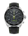 Tag Heuer Formula 1 Aston Martin Black Dial Black Leather Strap Watch for Men - CAZ101P.FC8245