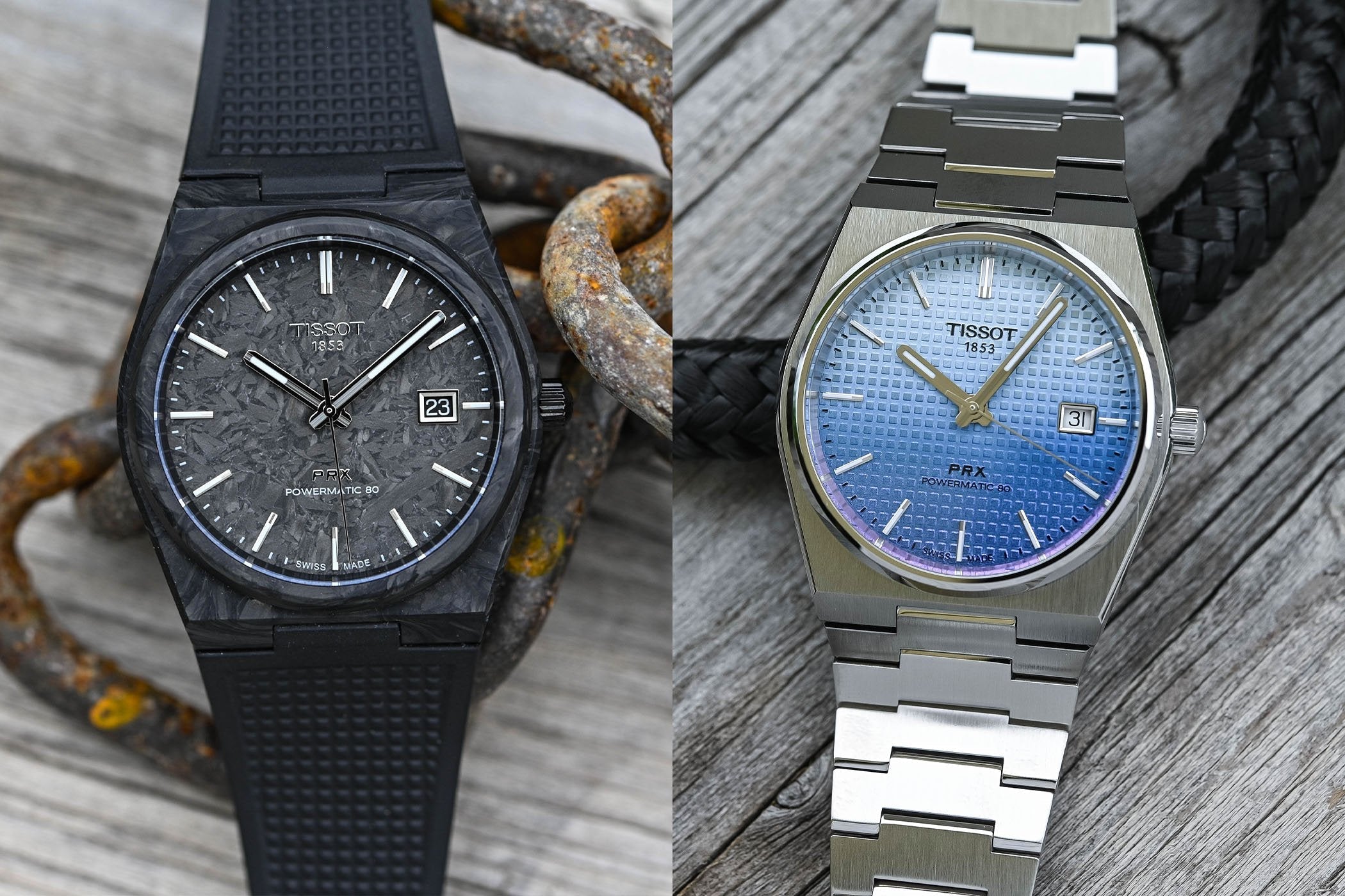 Tissot Powermatic 80 Automatic Gradient Blue Dial Silver Steel Strap Watch for Men - T137.407.11.051.01