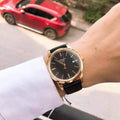 Tissot T Classic Dream Black Dial Black Leather Strap Watch for Men - T033.410.36.051.01
