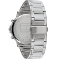 Tommy Hilfiger Hudson Chronograph White Dial Silver Steel Strap Watch For Men - 1791227